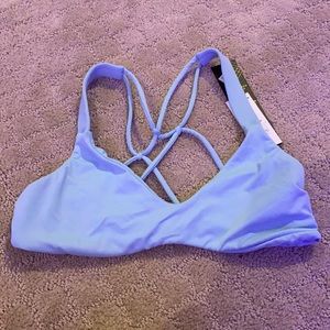 blue cross bikini top